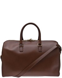 Женская темно-коричневая кожаная спортивная сумка от Saint Laurent