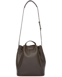 Темно-коричневая кожаная сумка-мешок от Pb 0110