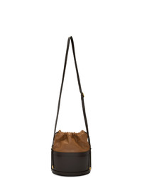 Темно-коричневая кожаная сумка-мешок от Gucci