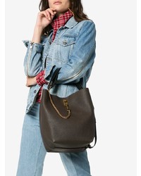 Темно-коричневая кожаная сумка-мешок от Givenchy