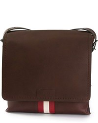 Темно-коричневая кожаная сумка почтальона от Bally