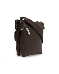 Темно-коричневая кожаная сумка почтальона от Pellecon