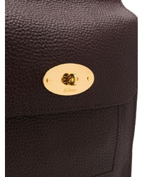 Темно-коричневая кожаная сумка почтальона от Mulberry