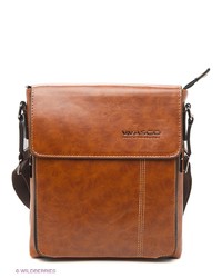 Темно-коричневая кожаная сумка почтальона от WASCO