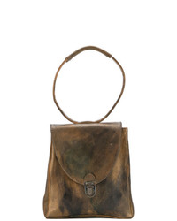 Темно-коричневая кожаная сумка-саквояж от Cherevichkiotvichki