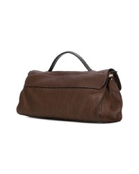 Темно-коричневая кожаная сумка-саквояж от Zanellato