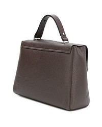 Темно-коричневая кожаная сумка-саквояж от Orciani