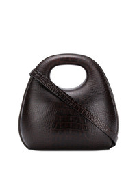 Темно-коричневая кожаная сумка через плечо от Lemaire