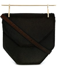 Темно-коричневая кожаная сумка через плечо от M2Malletier