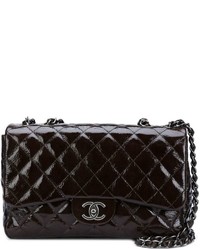 Женская темно-коричневая кожаная сумка от Chanel
