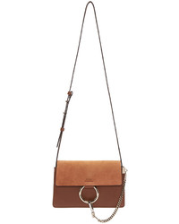 Женская темно-коричневая кожаная сумка от Chloé