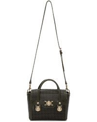 Женская темно-коричневая кожаная сумка от Versace