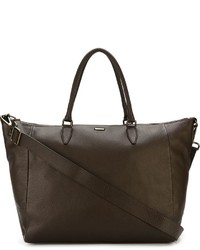 Женская темно-коричневая кожаная сумка от Zanellato