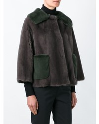 Темно-коричневая короткая шуба от Liska