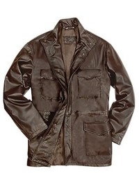Темно-коричневая куртка в стиле милитари