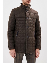 Мужская темно-коричневая куртка-пуховик от Bazioni