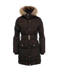 Женская темно-коричневая куртка-пуховик от Design