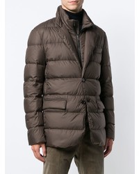 Мужская темно-коричневая куртка-пуховик от Fay