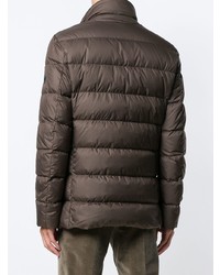 Мужская темно-коричневая куртка-пуховик от Fay