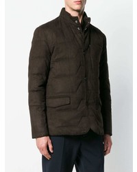 Мужская темно-коричневая куртка-пуховик от Corneliani