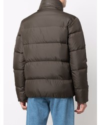 Мужская темно-коричневая куртка-пуховик от Calvin Klein Jeans