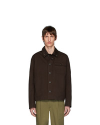 Мужская темно-коричневая куртка-рубашка от Acne Studios