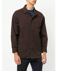Мужская темно-коричневая куртка-рубашка от Cerruti 1881