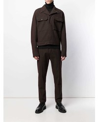 Мужская темно-коричневая куртка-рубашка от Damir Doma