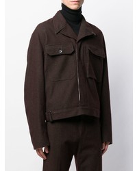 Мужская темно-коричневая куртка-рубашка от Damir Doma