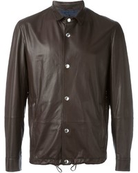 Мужская темно-коричневая куртка от Brunello Cucinelli