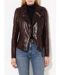 Женская темно-коричневая куртка от Grafinia