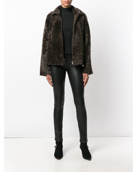 Женская темно-коричневая куртка от Drome