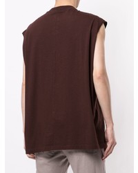 Мужская темно-коричневая майка от Rick Owens