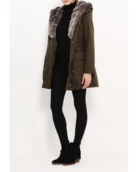 Женская темно-коричневая парка от Desigual