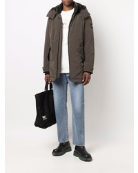 Мужская темно-коричневая парка от Calvin Klein Jeans