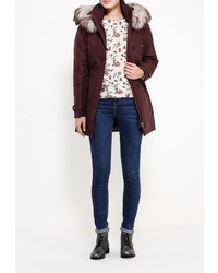 Женская темно-коричневая парка от Only