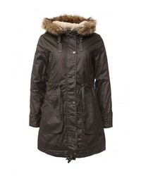 Женская темно-коричневая парка от Top Secret