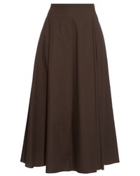 Темно-коричневая пышная юбка