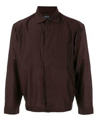 Мужская темно-коричневая рубашка с длинным рукавом от Cerruti 1881