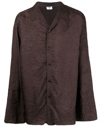 Мужская темно-коричневая рубашка с длинным рукавом от Filippa K