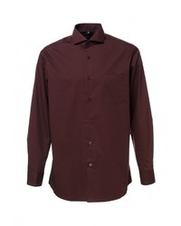 Мужская темно-коричневая рубашка с длинным рукавом от GREG