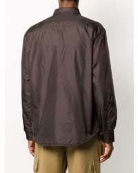 Мужская темно-коричневая рубашка с длинным рукавом от Aspesi