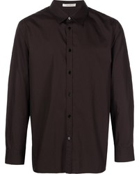 Мужская темно-коричневая рубашка с длинным рукавом от The Row