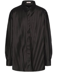 Мужская темно-коричневая рубашка с длинным рукавом от Valentino Garavani