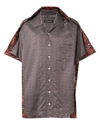 Мужская темно-коричневая рубашка с коротким рукавом с принтом от Y/Project