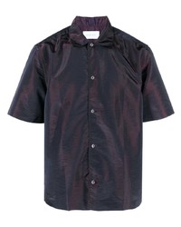 Мужская темно-коричневая рубашка с коротким рукавом от BERNER KUHL