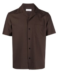 Мужская темно-коричневая рубашка с коротким рукавом от Ernest W. Baker