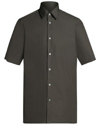 Мужская темно-коричневая рубашка с коротким рукавом от Maison Margiela
