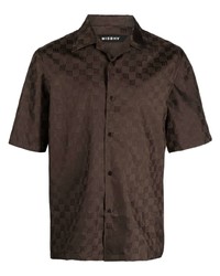 Мужская темно-коричневая рубашка с коротким рукавом от Misbhv