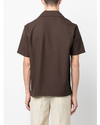 Мужская темно-коричневая рубашка с коротким рукавом от Ernest W. Baker